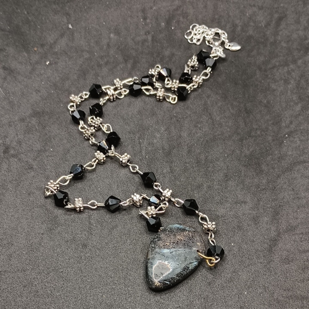 Elegant Black and Silver Necklace
